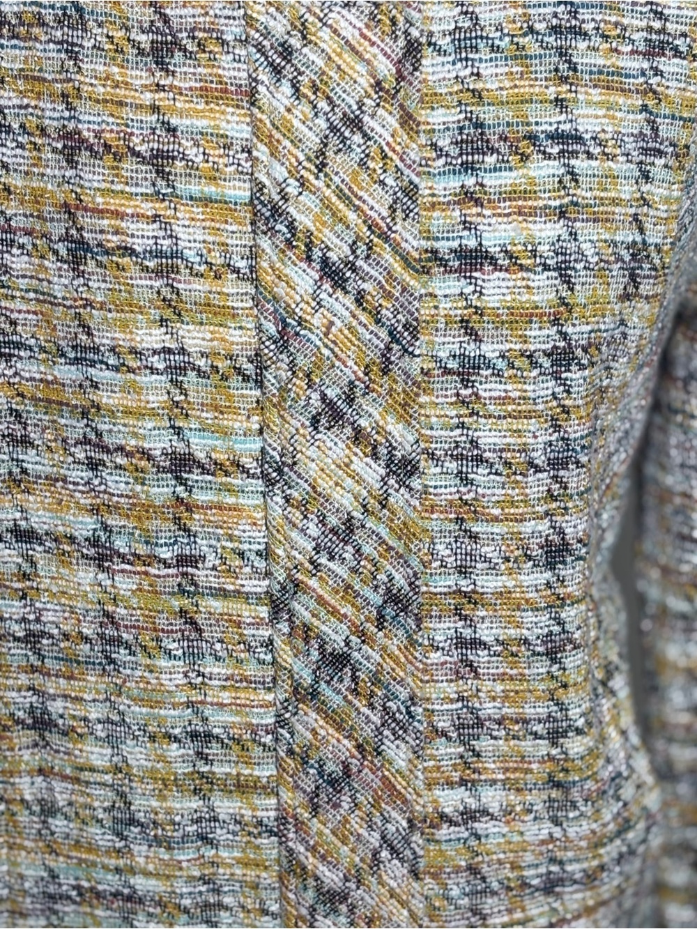 Liverpool Los Angeles Mustard Multi Textured Knit Zip Front Jacket Large - Picture 6 of 11